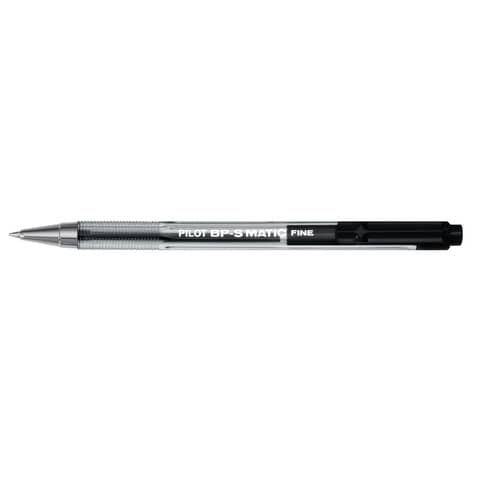 Penna a sfera a scatto Pilot BPS Matic punta fine 0,7 mm nero 001625